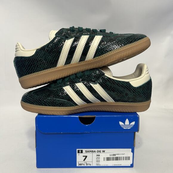 adidas Samba OG Snakeskin Pack - “Collegiate Green” JR8848 - Picture 3 of 6